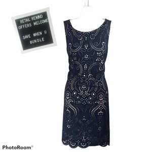 JESSICA Howard Black / Tan Cut Out Dress Sz. 10